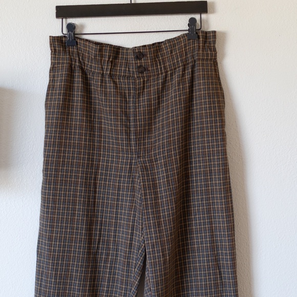 Madewell Plaid‎ Paperbag Tapered Pants - Picture 3 of 5
